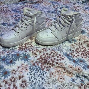 Classic triple-white Air Jordan 1s